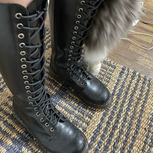 Knee high Doc Martens boots